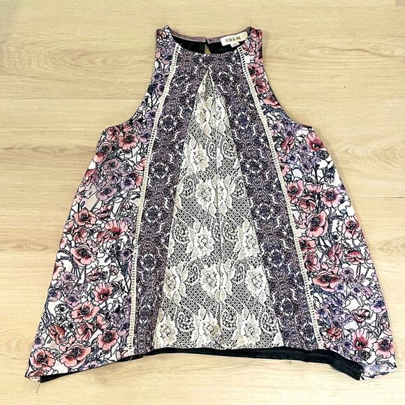 Taylor & Sage Floral and Lace Swing Halter Tank Top Size Small EUC - Picture 10 of 10